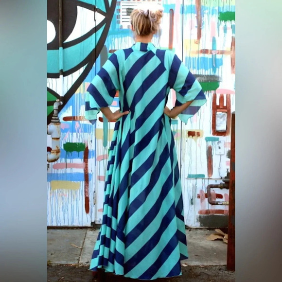 Honey of California striped festival maxi dress - Picture 1 of 7